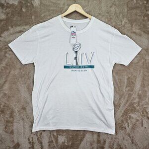 NWT NFL Team Apparel Super Bowl Liv Miami 02.02.20 Football Mens Sz XL White Tee